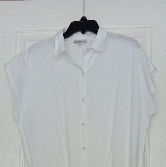Elegant White Button-Down Shirt